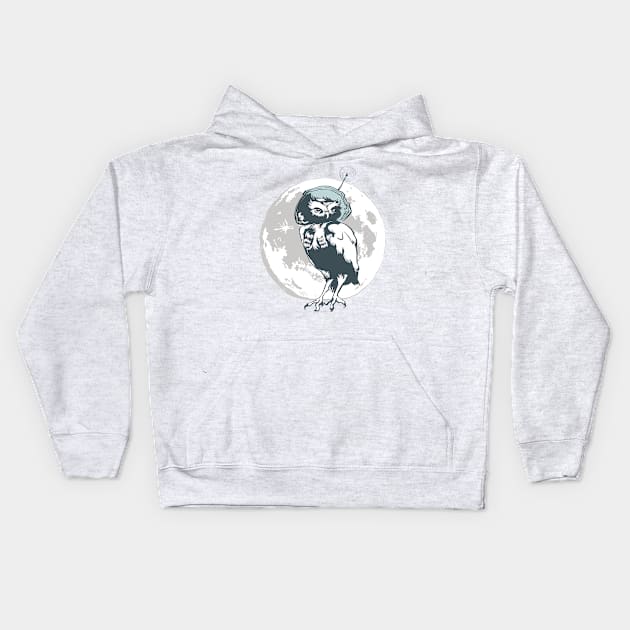 Nocturnal Cosmonaut Kids Hoodie by emeeverson